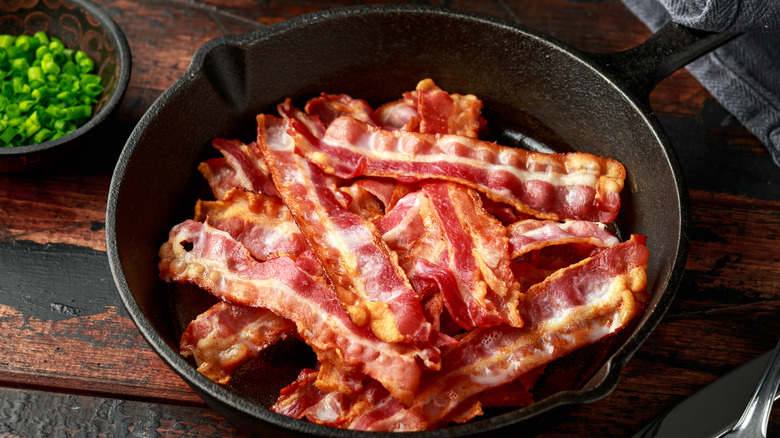 A pot of bacon.