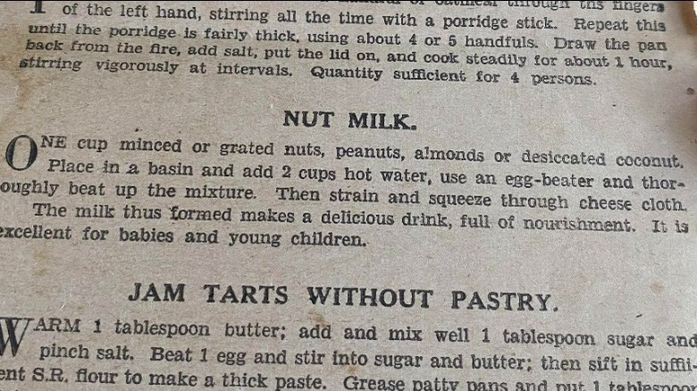 Some old recipes from the 1940's