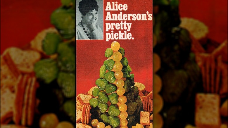 Vintage recipe pickle tree cheese