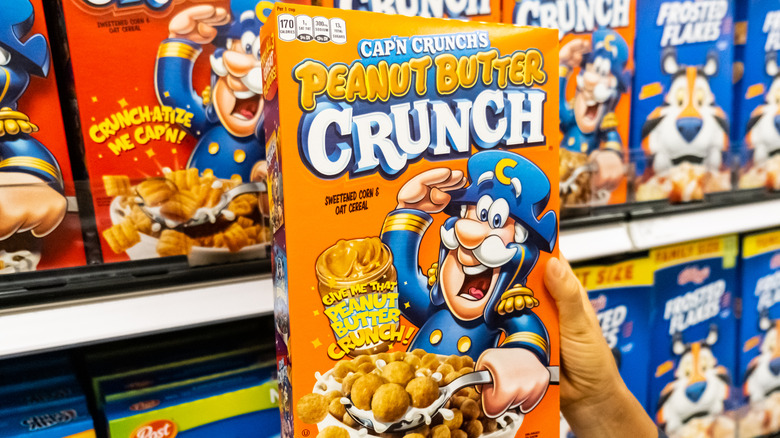 Captain Crunch in the cereal aisle