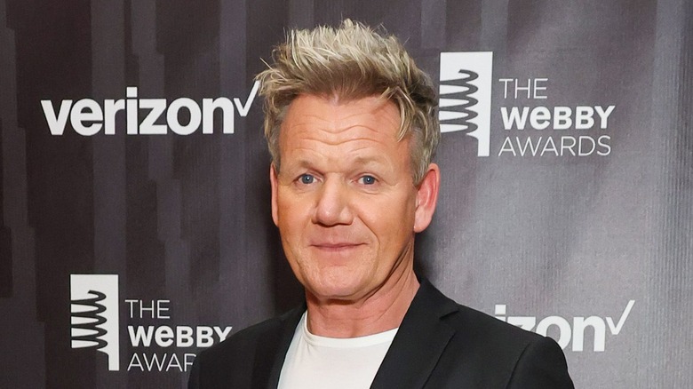 Gordon Ramsay wearing black