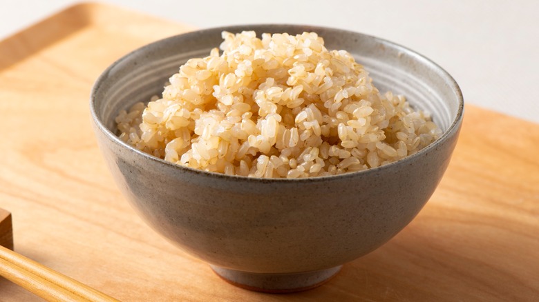 bowl of brown rice