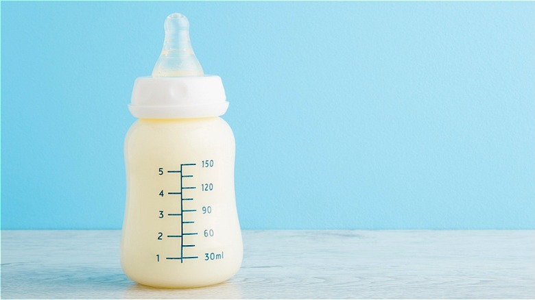 baby bottle of milk