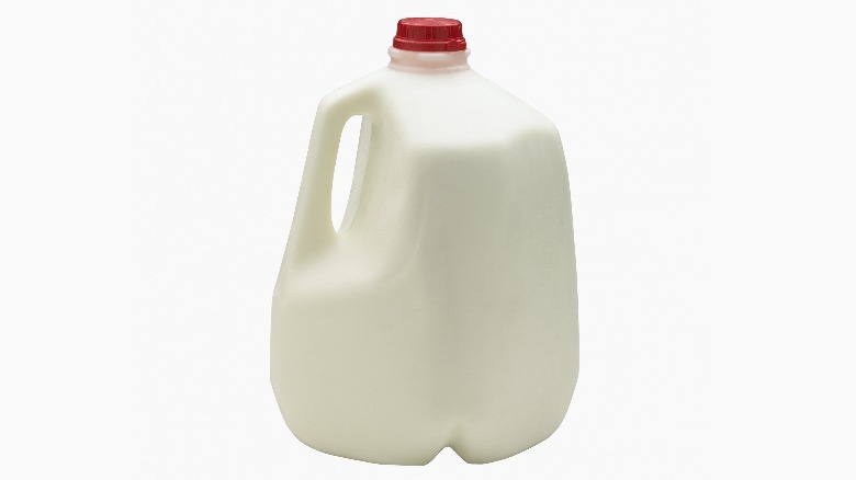 gallon of milk white background