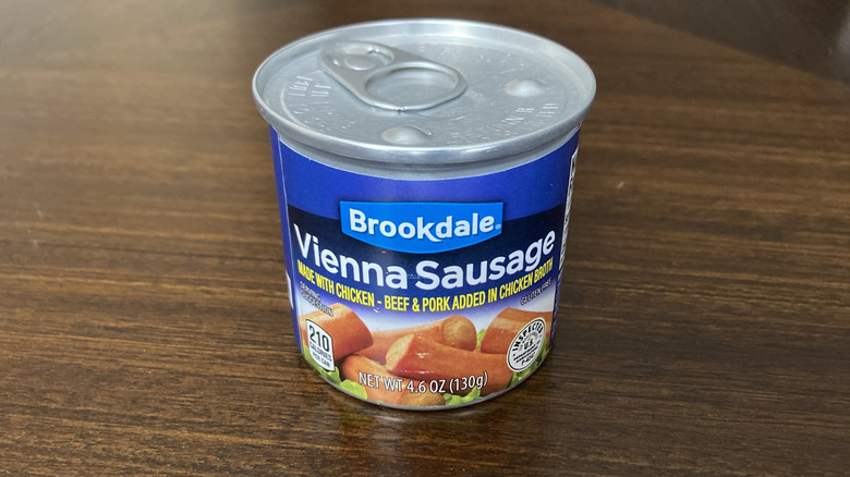 Can of Aldi Vienna sausage