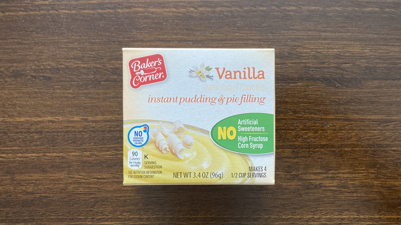 Box of Aldi instant pudding mix