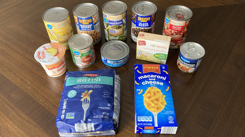 Variety of Aldi packaged foods