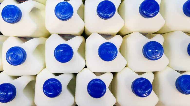 cartons and jugs of milk