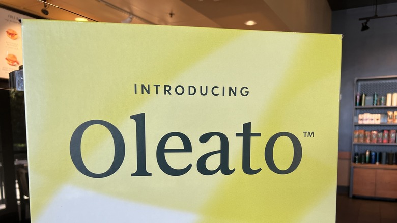 Oleato sign at Starbucks