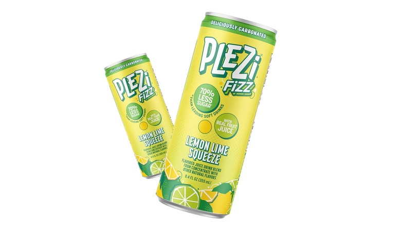 Two cans of Plezi Fizz