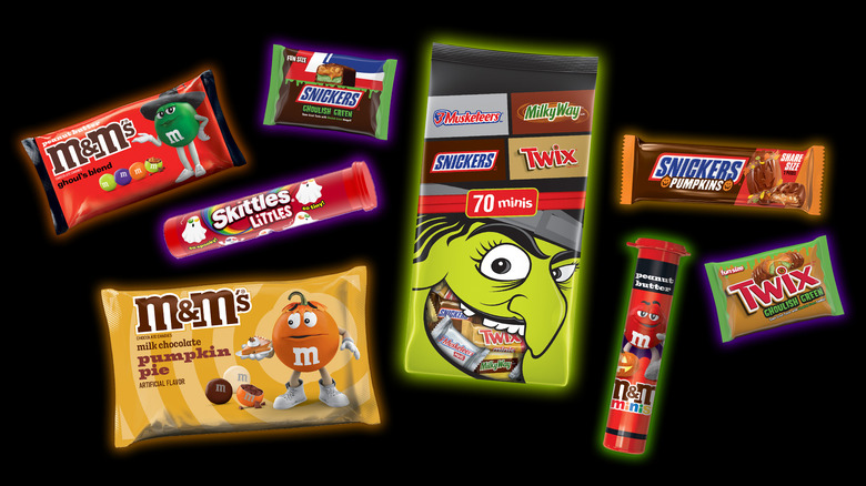 Selection of Halloween candies