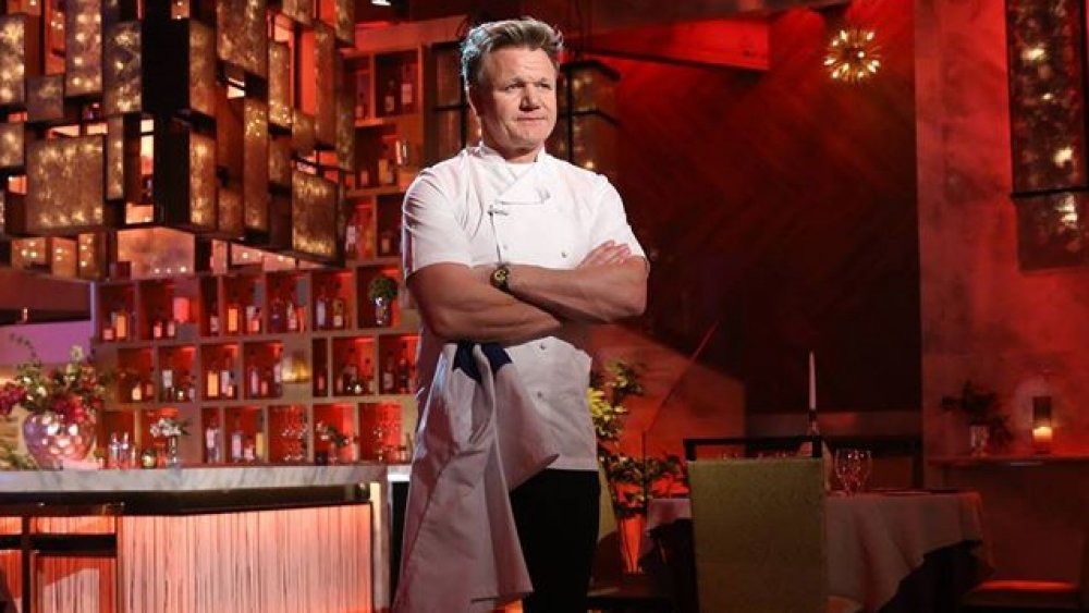 Gordon Ramsay on the set of Hell's Kitchen