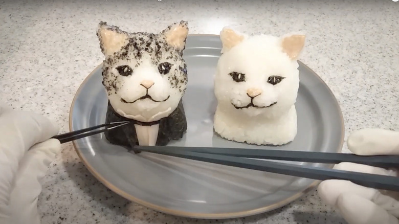 Onigiri designed as cats