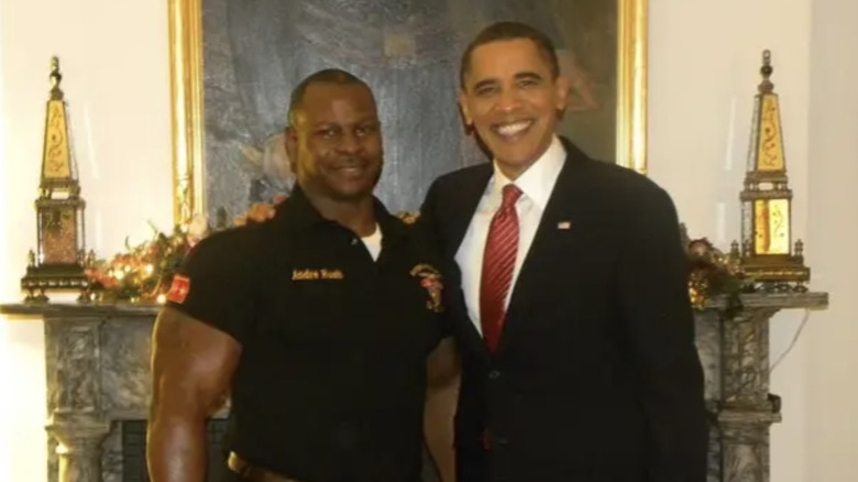 Chef Andre Rush and Barack Obama 