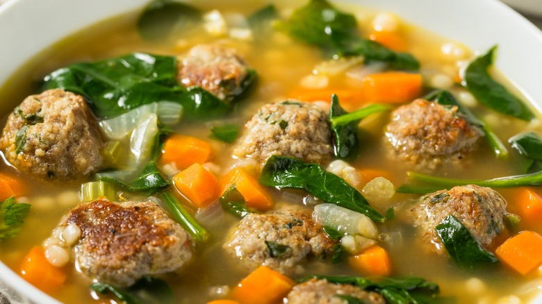 Bowl of Italian Wedding Soup