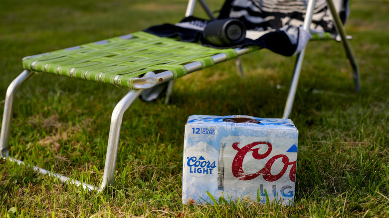 Coors Light and a folding chair