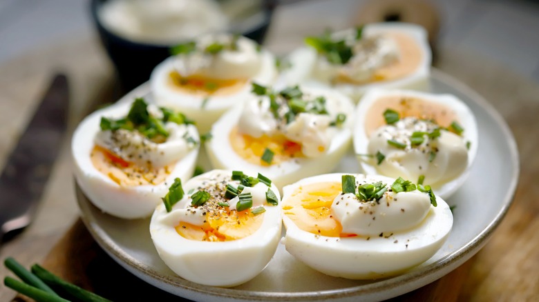 Plate of egg mayonnaise