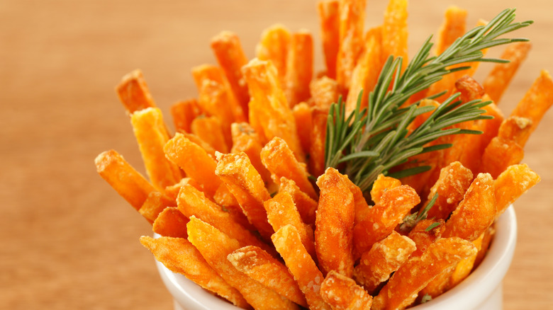 Sweet potato fries with rosemary