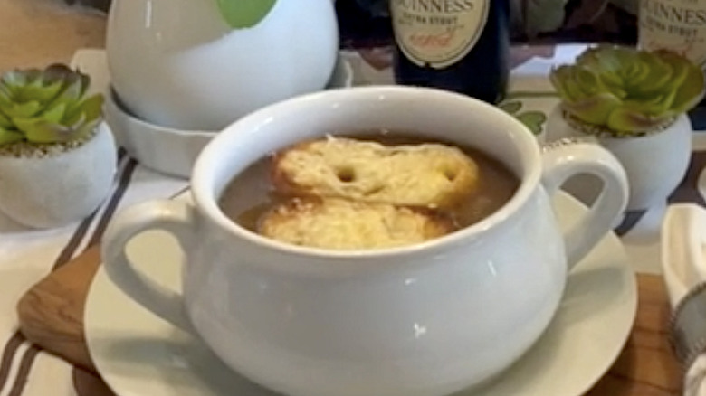 bowl of Irish onion soup