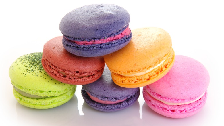 Multi colored Italian macarons