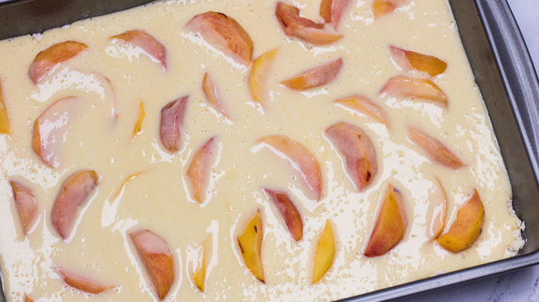 peach Kuchen bar filling