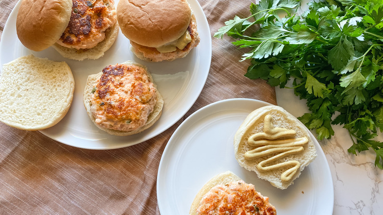 Fresh Salmon Burgers Recipe salmon on burgers