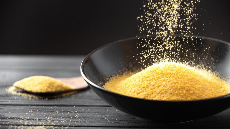 Finely ground cornmeal