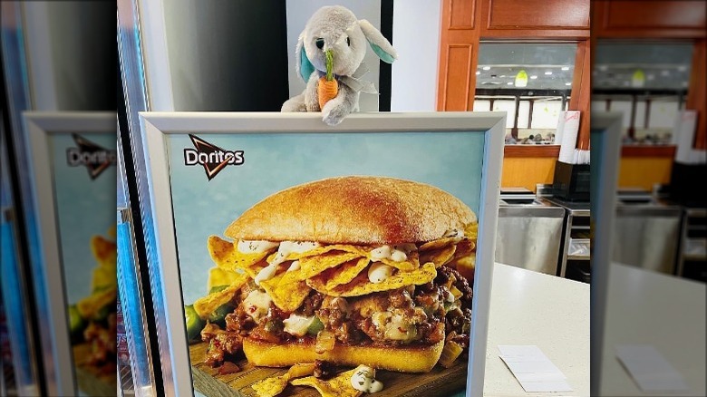 Friendly's Doritos Cool Ranch ChoppedCheese Burger advertisment in store