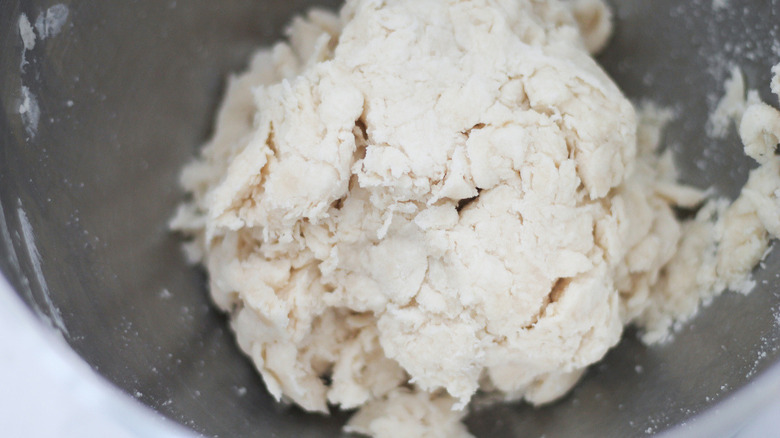 cinnamon roll dough in bowl