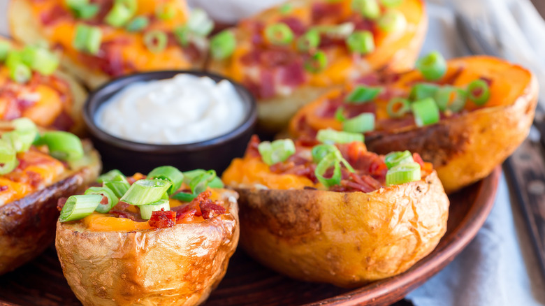 Loaded Potato Skins appetizer