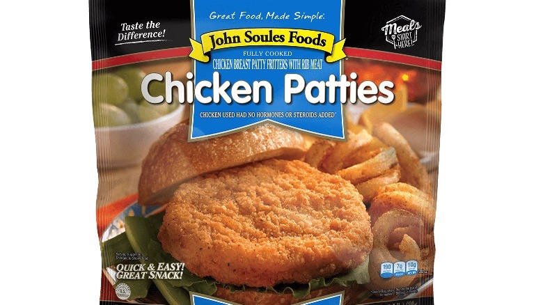 John Soules Foods chicken patties packaging