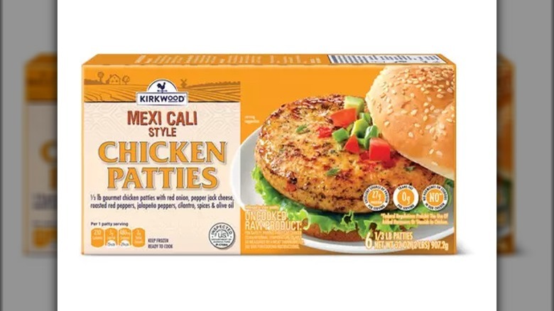 Kirkwood Mexi Cali chicken patties packaging