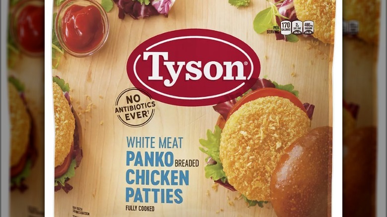 Tyson panko chicken patties packaging
