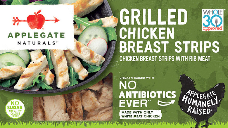 Applegate Naturals Grilled Chicken Breast Strips. 