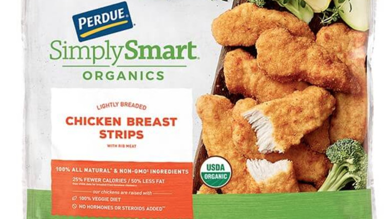 Perdue Simply Smart Organics Lightly Breaded Chicken Strips.