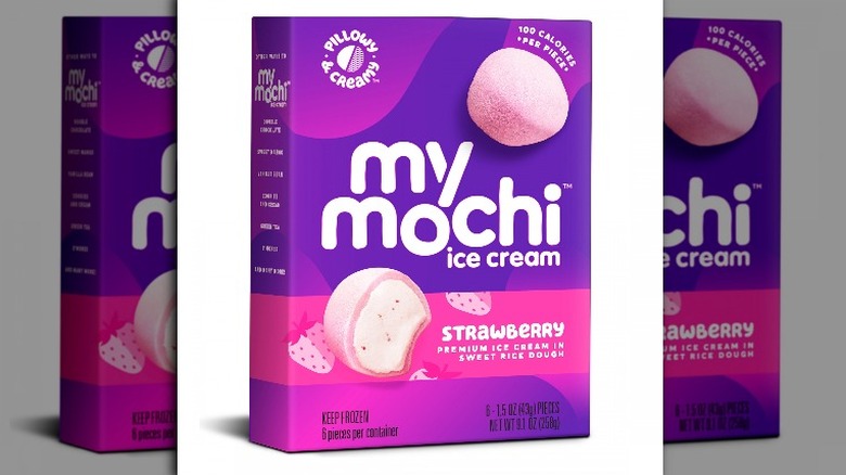 Box of My/Mo strawberry mochi