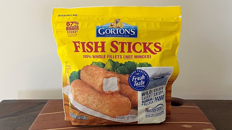 Gorton's fish sticks bag