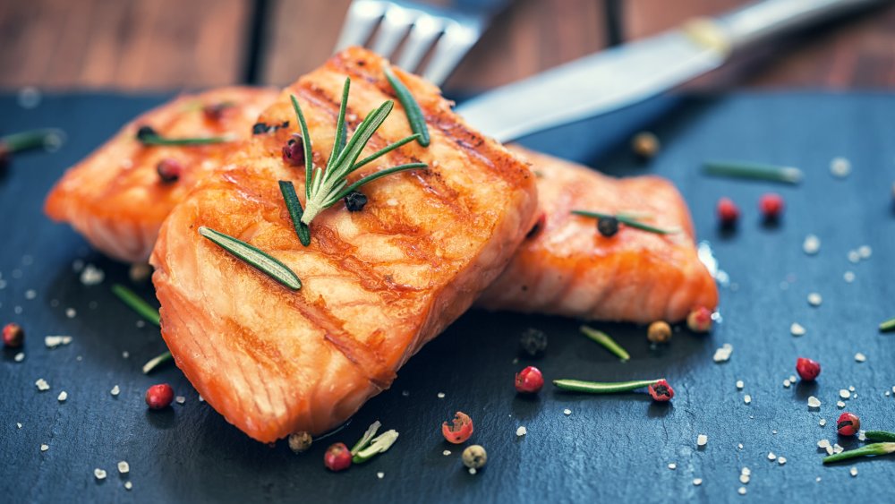 Grilled salmon fillet from aldi