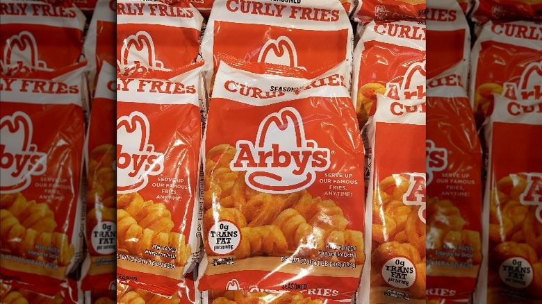 A bag of frozen Arby's curly fries