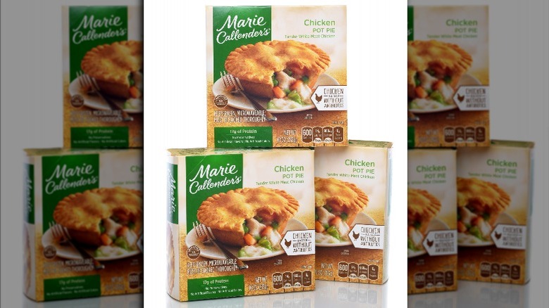 Three boxes of Marie Callender's Chicken Pot Pie