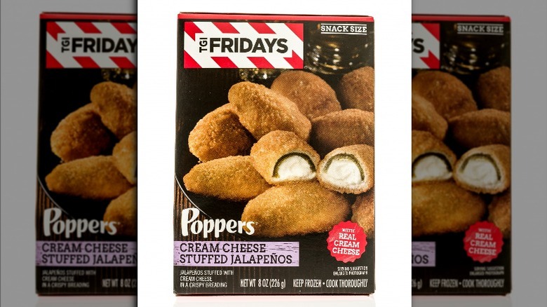 A box of TGI Fridays Cream Cheese Stuffed Jalapeños