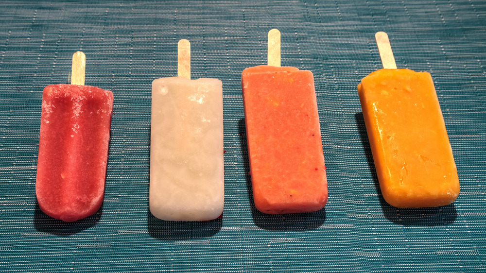  Popsicles on table