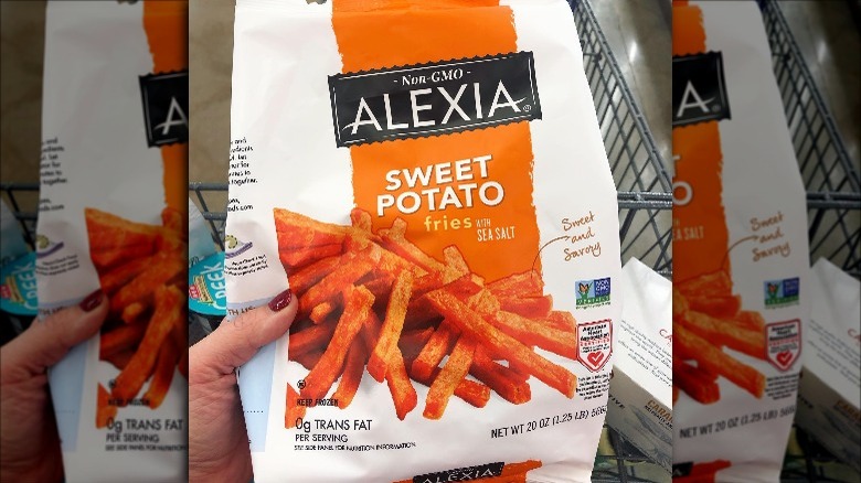 Bag of frozen Alexia Sweet Potato Fries