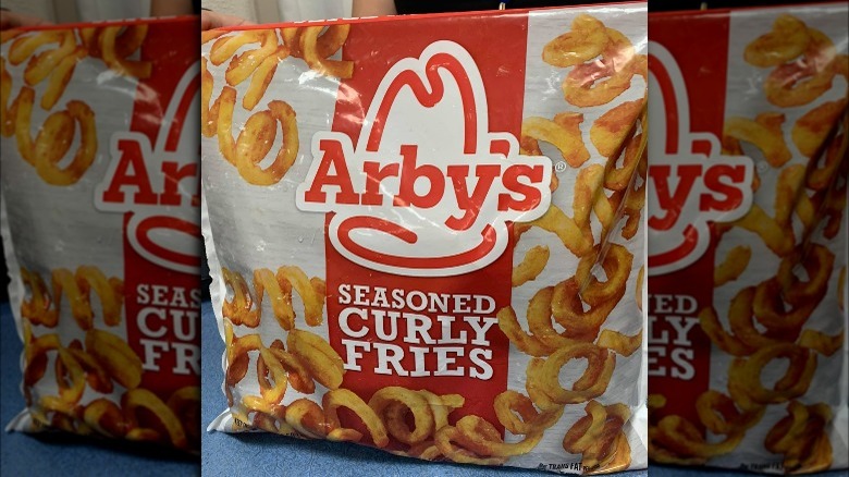 Bag of frozen Arby's Curly Fries