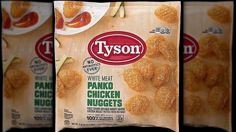 Tyson panko chicken nuggets bag