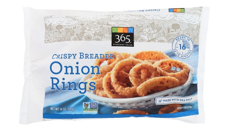 Bag of 365 Crispy Breaded Onion Rings from Whole Foods