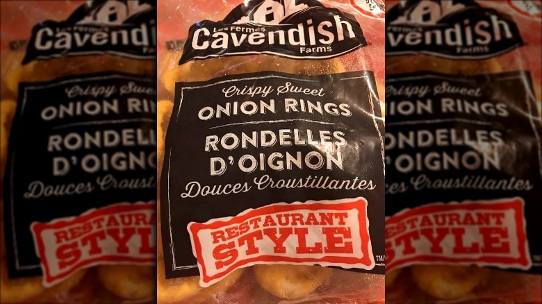 Bag of frozen Cavendish Crispy Sweet Onion Rings