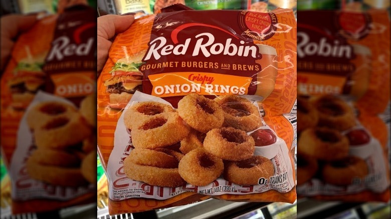 Bag of frozen Red Robin Crispy Onion Rings