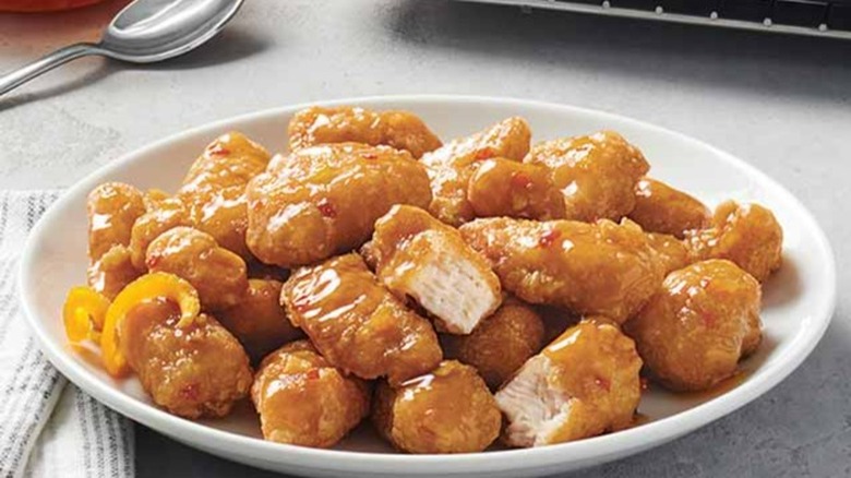 Bowl of Schwan's Orange Mandarin Chicken