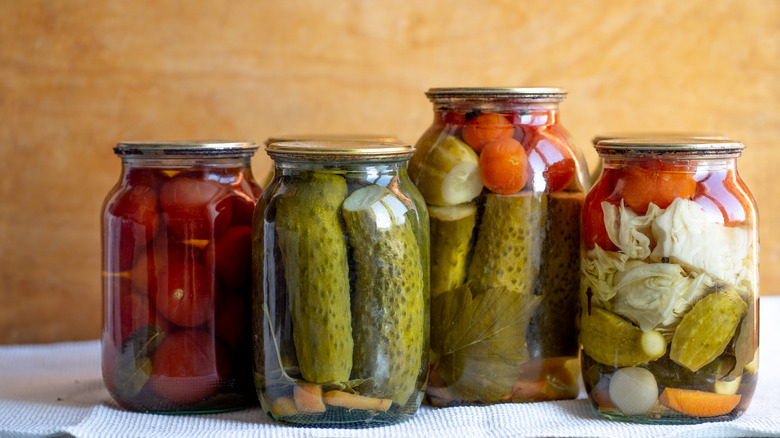 jars of pickles